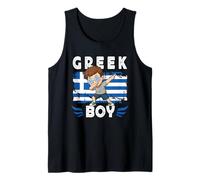 Proud Greek Boy Dab Pose Greek Son Guy Greece Flag Camiseta sin Mangas