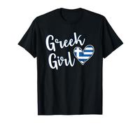 Proud Greek Girl Greece Flag Greek Girlfriend Wife Camiseta