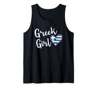 Proud Greek Girl Greece Flag Greek Girlfriend Wife Camiseta sin Mangas