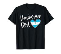 Proud Honduran Girl Honduras Flag Honduran Girlfriend Wife Camiseta