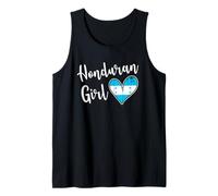 Proud Honduran Girl Honduras Flag Honduran Girlfriend Wife Camiseta sin Mangas