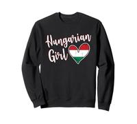 Proud Hungarian Girl Hungary Flag Hungarian Girlfriend Wife Sudadera