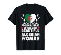 Proud Husband of Beautiful Algerian Wife Algeria Flag Camiseta