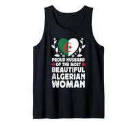 Proud Husband of Beautiful Algerian Wife Algeria Flag Camiseta sin Mangas