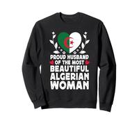 Proud Husband of Beautiful Algerian Wife Algeria Flag Sudadera