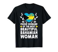 Proud Husband of Beautiful Bahamian Wife Bahamas Flag Camiseta