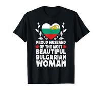 Proud Husband of Beautiful Bulgarian Wife Bulgaria Flag Camiseta