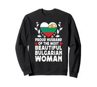 Proud Husband of Beautiful Bulgarian Wife Bulgaria Flag Sudadera