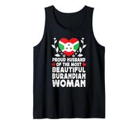 Proud Husband of Beautiful Burundian Wife Burundi Flag Camiseta sin Mangas