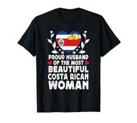 Proud Husband of Beautiful Costa Rican Wife Costa Rica Flag Camiseta