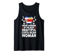 Proud Husband of Beautiful Costa Rican Wife Costa Rica Flag Camiseta sin Mangas