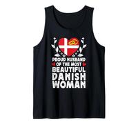 Proud Husband of Beautiful Danish Wife Denmark Flag Camiseta sin Mangas