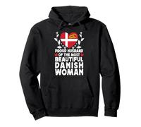Proud Husband of Beautiful Danish Wife Denmark Flag Sudadera con Capucha