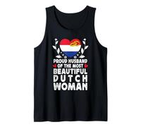 Proud Husband of Beautiful Dutch Wife Netherlands Flag Camiseta sin Mangas