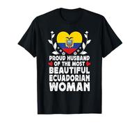 Proud Husband of Beautiful Ecuadorian Wife Ecuador Flag Camiseta