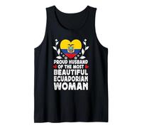 Proud Husband of Beautiful Ecuadorian Wife Ecuador Flag Camiseta sin Mangas