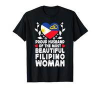 Proud Husband of Beautiful Filipino Wife Philippines Flag Camiseta