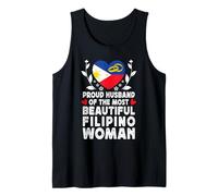 Proud Husband of Beautiful Filipino Wife Philippines Flag Camiseta sin Mangas