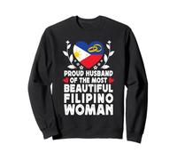 Proud Husband of Beautiful Filipino Wife Philippines Flag Sudadera