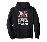Proud Husband of Beautiful Filipino Wife Philippines Flag Sudadera con Capucha