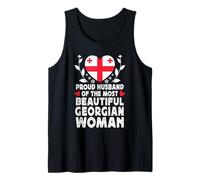 Proud Husband of Beautiful Georgian Wife Georgia Flag Camiseta sin Mangas