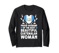 Proud Husband of Beautiful Guatemalan Wife Guatemala Flag Manga Larga