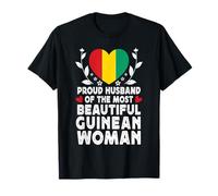 Proud Husband of Beautiful Guinean Wife Guinea Flag Camiseta