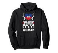 Proud Husband of Beautiful Haitian Wife Haiti Flag Sudadera con Capucha