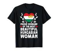 Proud Husband of Beautiful Hungarian Wife Hungary Flag Camiseta