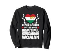 Proud Husband of Beautiful Hungarian Wife Hungary Flag Sudadera