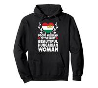 Proud Husband of Beautiful Hungarian Wife Hungary Flag Sudadera con Capucha