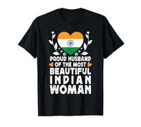 Proud Husband of Beautiful Indian Wife India Flag Camiseta