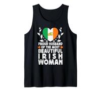 Proud Husband of Beautiful Irish Wife Ireland Flag Camiseta sin Mangas