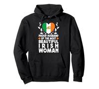 Proud Husband of Beautiful Irish Wife Ireland Flag Sudadera con Capucha
