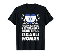 Proud Husband of Beautiful Israeli Wife Israel Flag Camiseta