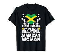 Proud Husband of Beautiful Jamaican Wife Jamaica Flag Camiseta