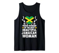 Proud Husband of Beautiful Jamaican Wife Jamaica Flag Camiseta sin Mangas