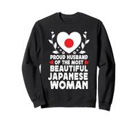 Proud Husband of Beautiful Japanese Wife Japan Flag Sudadera