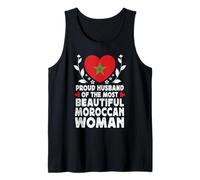 Proud Husband of Beautiful Moroccan Wife Morocco Flag Camiseta sin Mangas