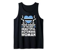 Proud Husband of Beautiful Motswana Wife Botswana Flag Camiseta sin Mangas