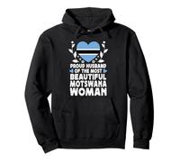Proud Husband of Beautiful Motswana Wife Botswana Flag Sudadera con Capucha