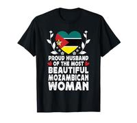 Proud Husband of Beautiful Mozambican Wife Mozambique Flag Camiseta