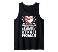 Proud Husband of Beautiful Nepali Wife Nepal Flag Camiseta sin Mangas