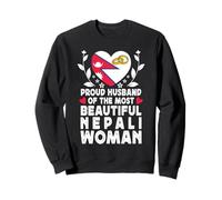 Proud Husband of Beautiful Nepali Wife Nepal Flag Sudadera