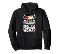Proud Husband of Beautiful Palestinian Wife Palestine Flag Sudadera con Capucha