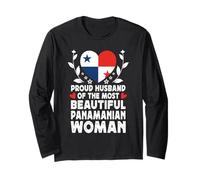 Proud Husband of Beautiful Panamanian Wife Panama Flag Manga Larga