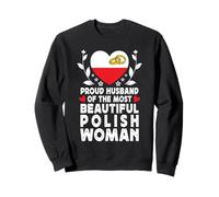 Proud Husband of Beautiful Polish Wife Poland Flag Sudadera