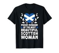 Proud Husband of Beautiful Scottish Wife Scotland Flag Camiseta