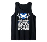 Proud Husband of Beautiful Scottish Wife Scotland Flag Camiseta sin Mangas