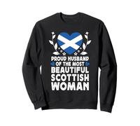 Proud Husband of Beautiful Scottish Wife Scotland Flag Sudadera